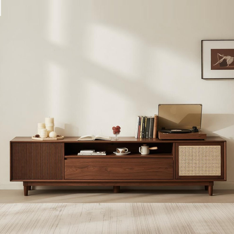 Meuble télé moderne et minimaliste avec rangement, H 21,26 po x L 70,87 po x l 15,75 po