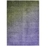 Tapis extérieur lavable antidérapant 5 pi x 8 pi vert olive et mauve