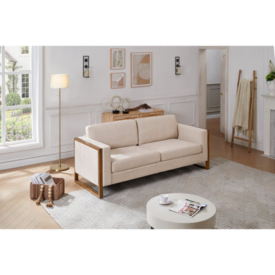 Canapé moderne 79 "avec pieds en bois massif, 3 places, salons, chambres à coucher, bureau d'appartement
