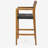 GENESEE WICKER & WOOD BAR STOOL