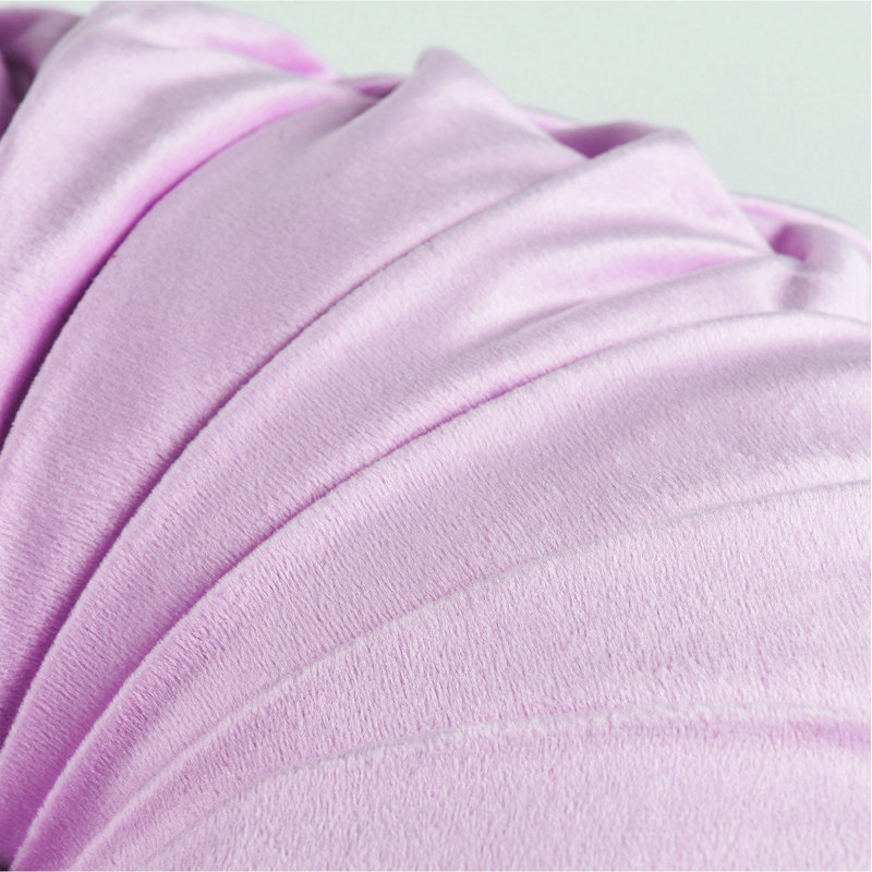 Velvet Round Throw Pillow, Light Purple