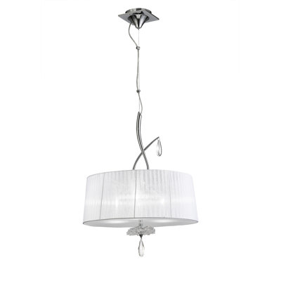 3 - Light Silver Drum Pendant