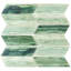 Maya Chevron Sage Polished Glass Mosaic