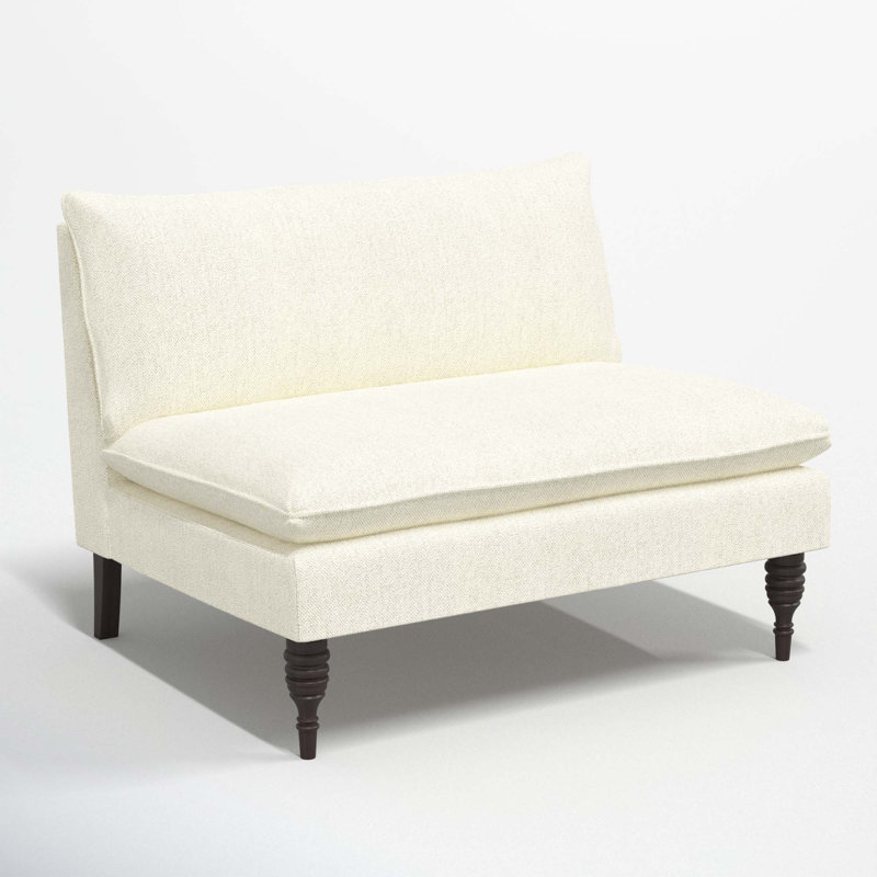 Varick Upholstered 47'' Settee, Milsap Canvas Sustain® Tweed