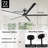 72" / 84" Full Aluminum Wet Rated Indoor Outdoor DC Motor Ceiling Fan with Remote Control, Modern Industrial Waterproof Large Ceiling Fan, 6-Speed Reversible Gazebo Ceiling Fan without Light-2050516087-2076701295