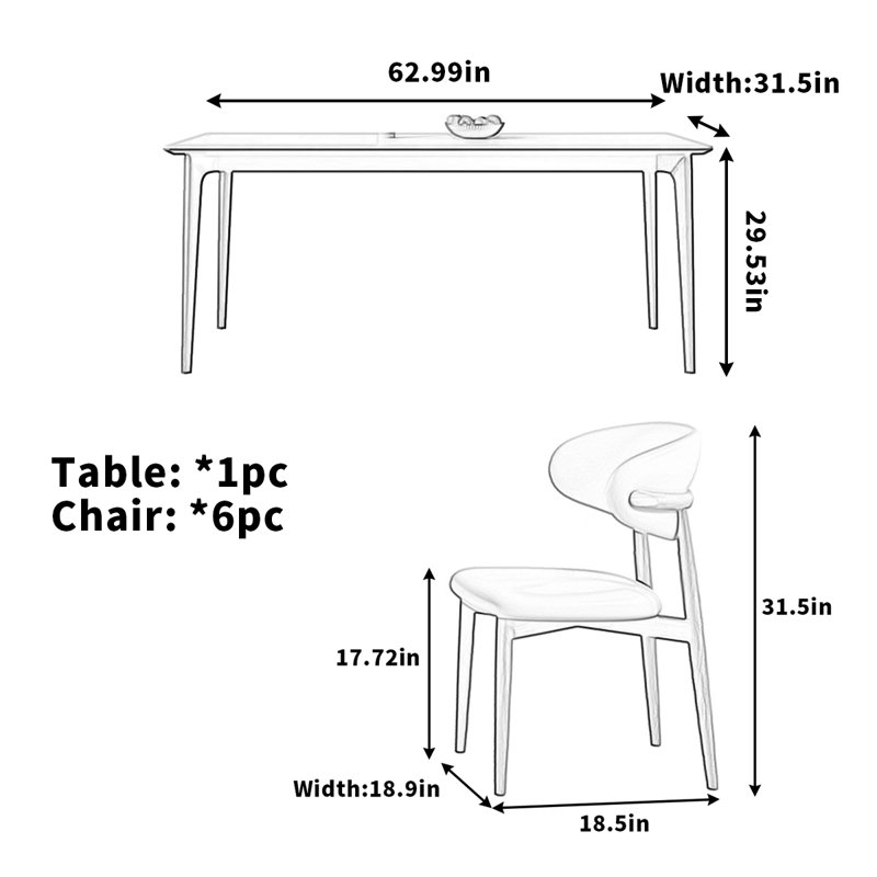 Table de roche en bois massif noir, H 29,53 po x L 62,99 po x l 31,5 po