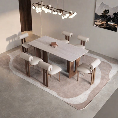 Table de salle à manger Travertine Rock