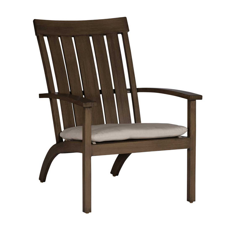 Club Aluminum Adirondack Chair, Mahogany, Cast Mist, Welt