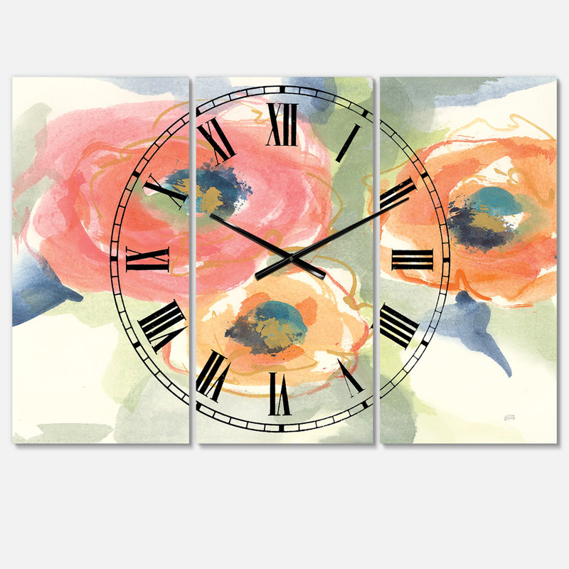 Multicolore Buttercup II - Horloge murale traditionnelle