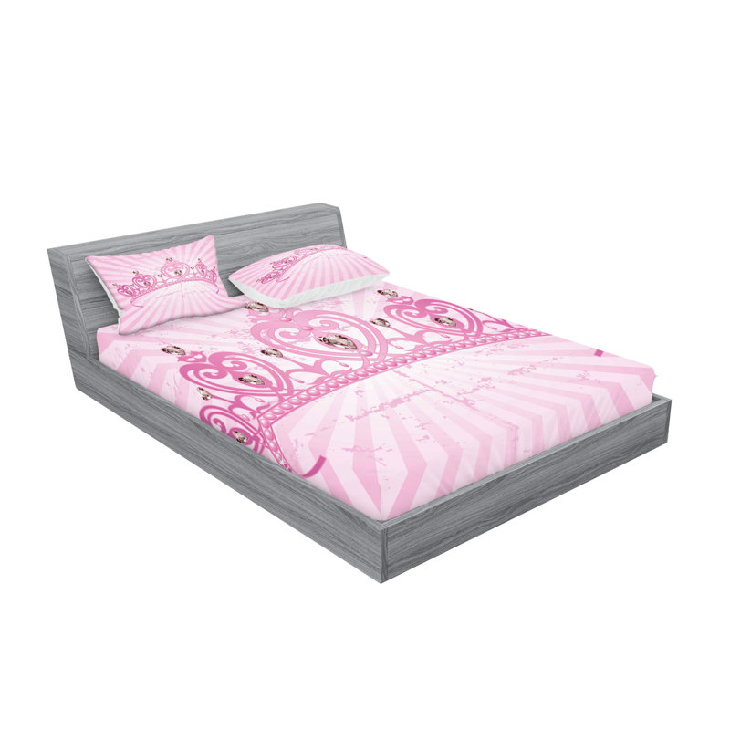Ensemble de drap-housse et coussin décoratif Ambesonne, rose pâle, Ensemble de draps pour très grand lit californien