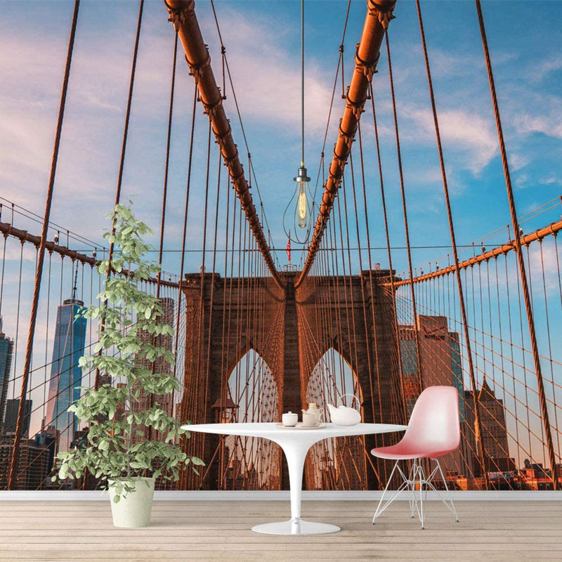 Mur de Brooklyn, L 100 po x L 144 po