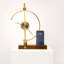 Minimalist LED Clock Lamp with Phone Wireless Charger/Wood Base