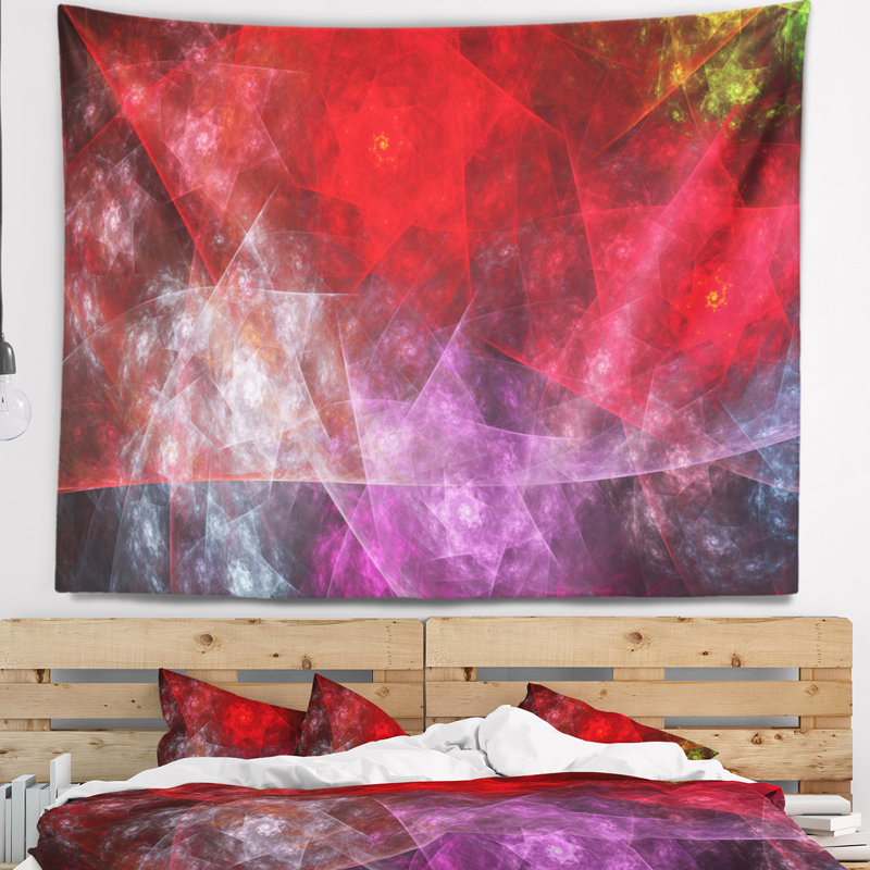 Tapisserie abstraite symphony de gemme, H 68 po x l 80 po