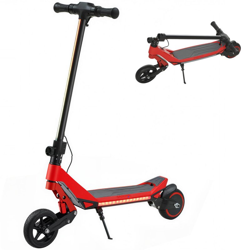 SPORTNOW Electric Scooter for Kids, Foldable E Scooter for Age Age 6+ Red