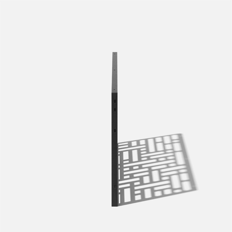 Screen Series Block Pattern Plastic Black Screen Panel (Set of 3)