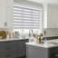 Store zébré Shadesu pour fenêtres, l 30 po x H 72 po, gris, abat-jour zébré à double couche sans contrôle, contrôle de la lumière pour le jour et la nuit, stores transparents pour fenêtres d'intérieur, chambre à coucher, cuisine-2127062091-2127062109