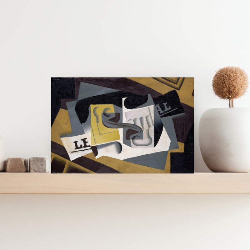 And Newspaper, 1917 Abstract Contemporary Wall Art Print by Juan Gris - Wrapped Canvas Print, 30.48cm H x 45.72cm W