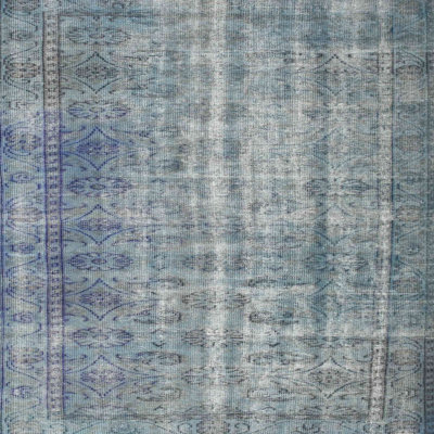 Tapis gris/bleu zone contemporaine