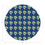 Xmas Ornament Black Vegan Leather Round Coasters-1669809427