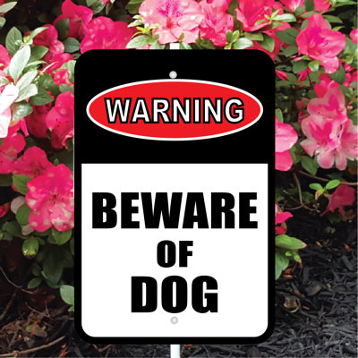 Mini panneau «Beware of Dog»