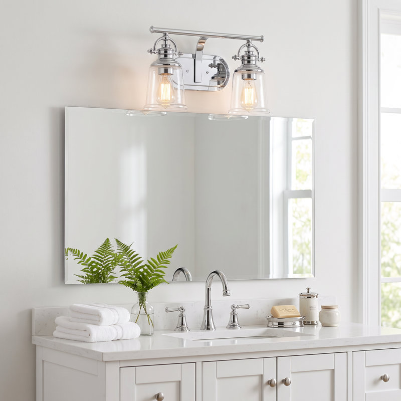 Grant 2-Light Polished Chrome Vanity Light