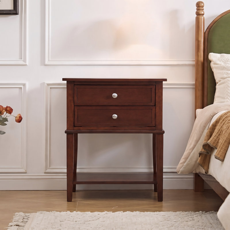 Ensemble de 2 tables de chevet Zeist, Cerisier