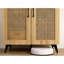 Armoire à chaussures à double porte Natural Rattan avec grand espace de rangement et structure durable 29,5 pouces