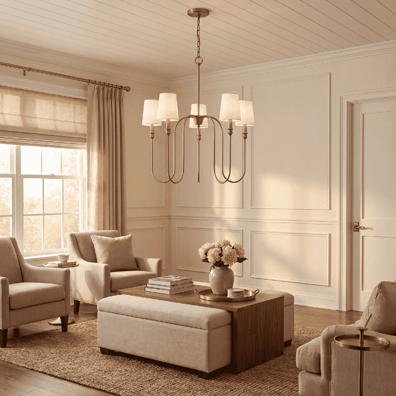 Sanibel 5-Light Chandelier, Aged Iron