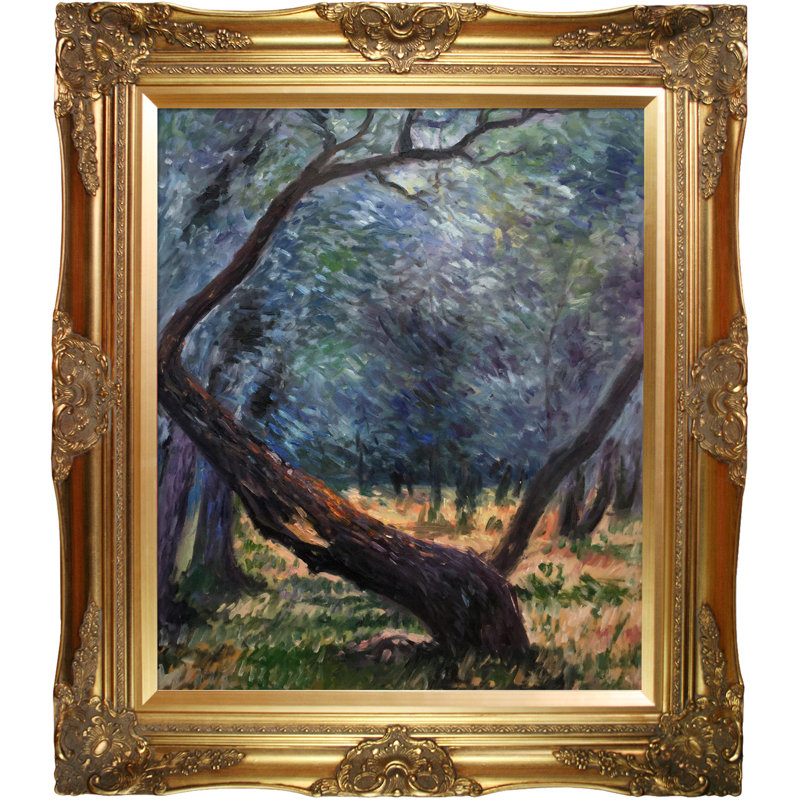 «Olive Trees (Study)» par Claude Monet, reproduction d'art sur toile encadrée, H 32 po x l 28 po x P 2 po, Cadre victorien or