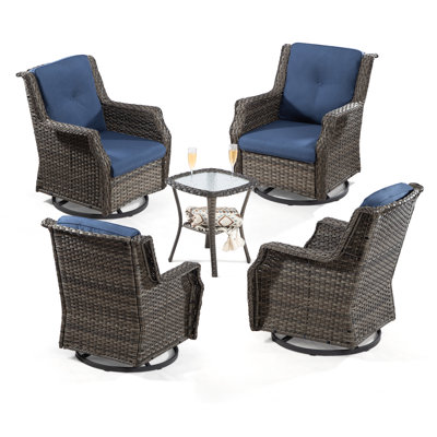Noldi 5-Piece Outdoor Seating Group with Cushions