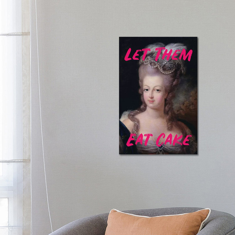 Marie Antoinette Hot Pink Text - Wrapped Canvas Gallery-Wrapped Canvas Giclée, 66.04 cm H x 45.72 cm W x 1.91 cm D