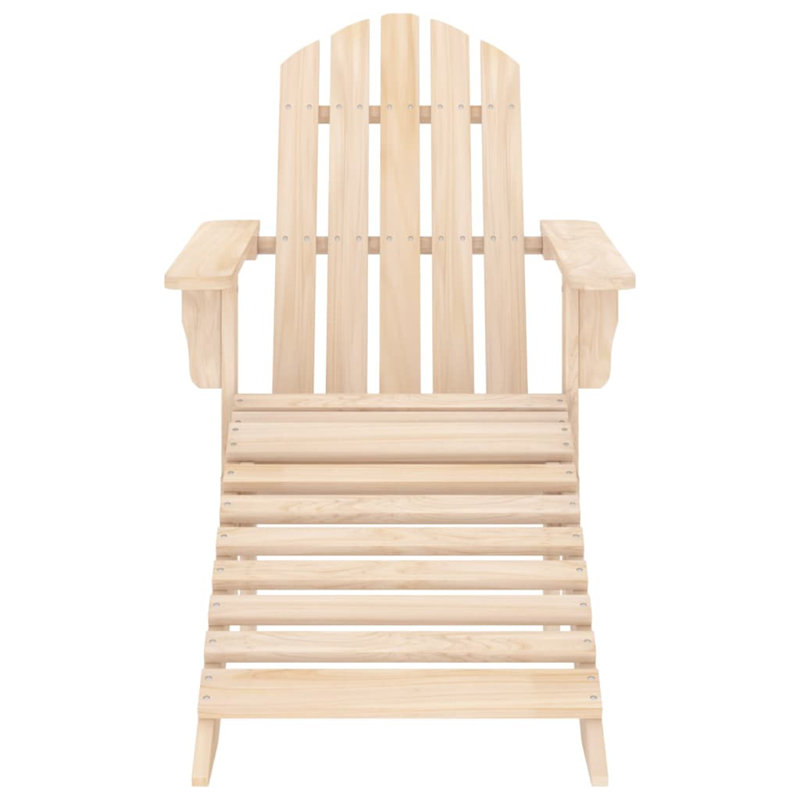 Chaise Adirondack de patio avec repose-pieds Wakarusa, Brun
