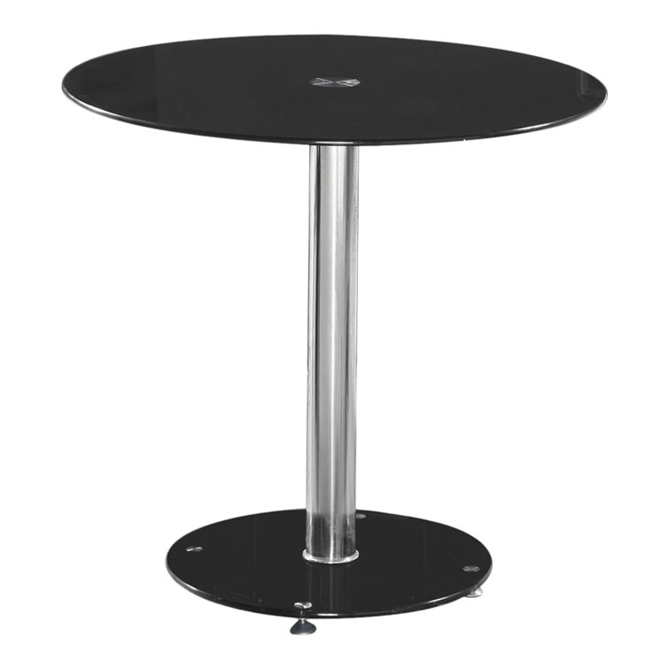 Round Glass Top Metal Base Dining Table