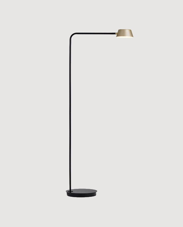 Olo Arched Floor Lamp, Champagne Gold