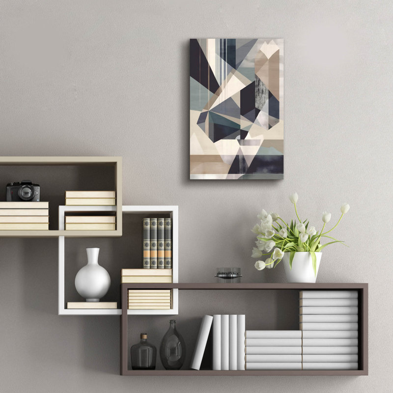 "Geometric 4" par Petals Prints Design, H 24 po x l 16 po x P 0,2 po