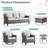 Arlene 7-9 Person Outdoor Courtyard Wicker Family Conversation Set Group With Ottomans-147387192
