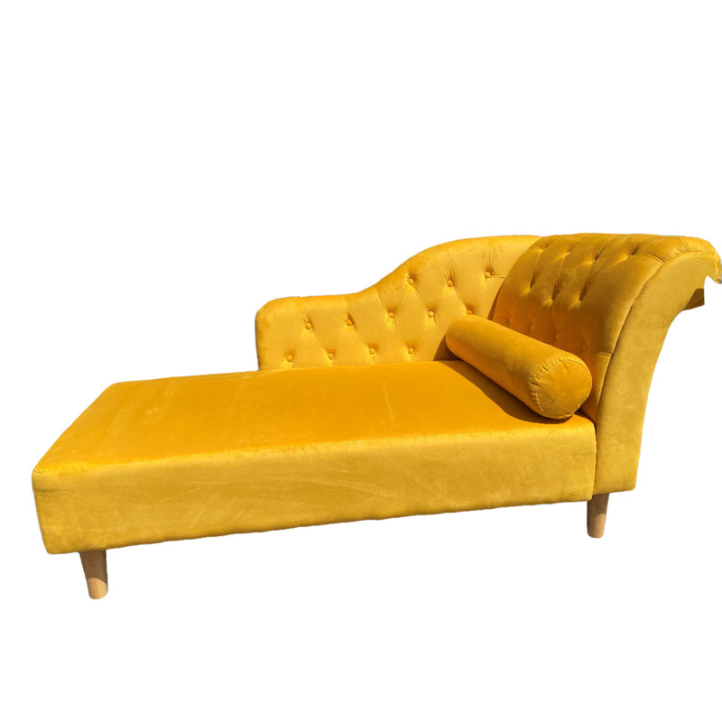 Gladeview Velvet Lounge Chair, Mustard