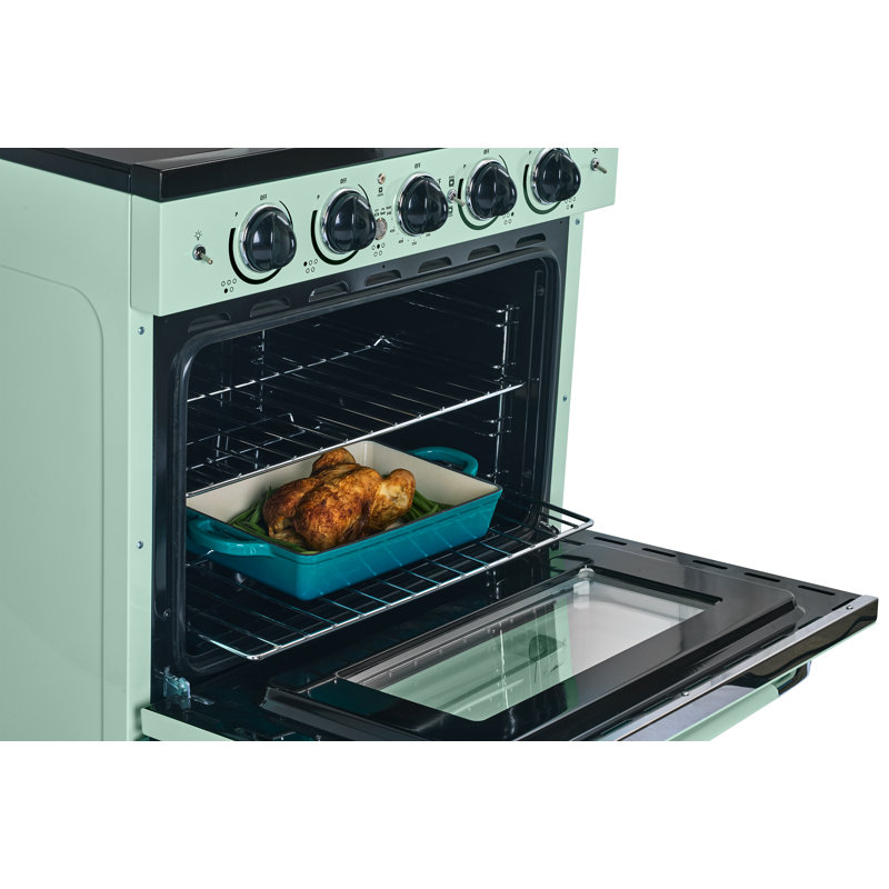 Unique 30' Classic Retro Induction Range, Summer, Mint Green