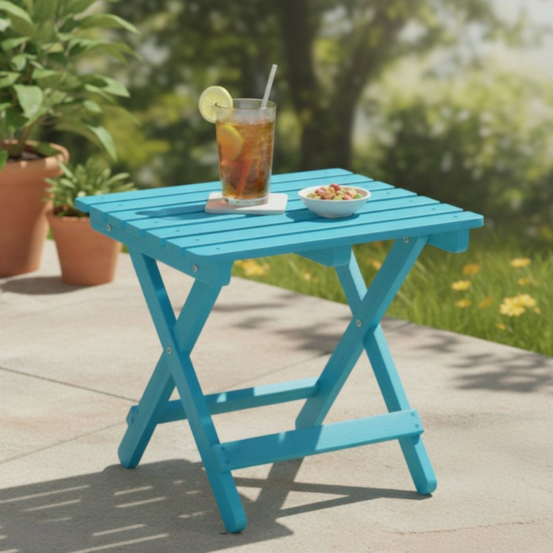 Table d'appoint d'extérieur pliable Grandview, Chêne