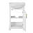 20-Inch Bathroom Vanity With Ceramic Sink, Freestanding Single Vanity Set With Soft Closing Door, Bulged Ceramic Basin, French Style, White-911178574