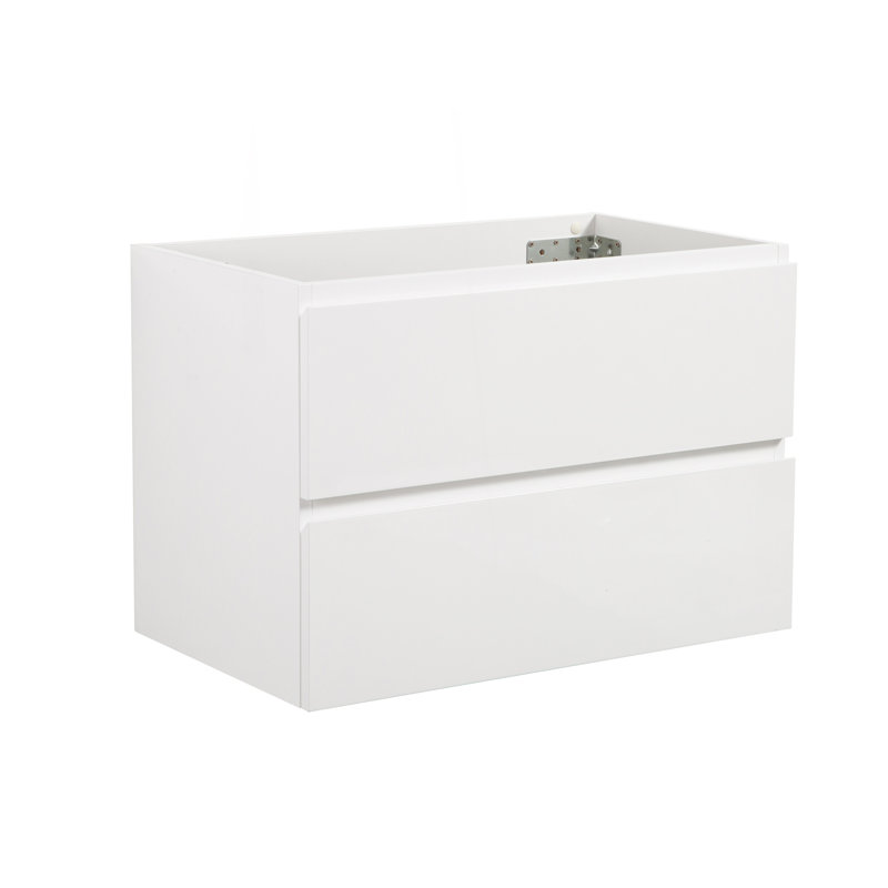 Armoire murale SANS lavabo, couleur blanche, avec deux tiroirs, pré-assemblée, 30", Blanc