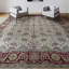 Tapis ivoire et rouge noué à la main de haute qualité