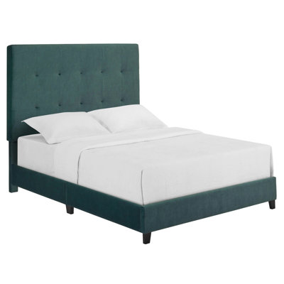 Queen Bedroom Velvet Upholstered Bed - Construction In Upholstery Modern Design