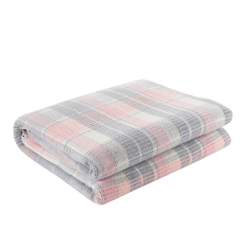 Cotton Blend Plaid Quilt