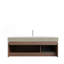 Meuble-lavabo de salle de bain 48 po avec lavabo MURI, armoire de rangement murale en contreplaqué avec tiroir et 2 portes, comptoir à motif de travertin avec lavabo Roma