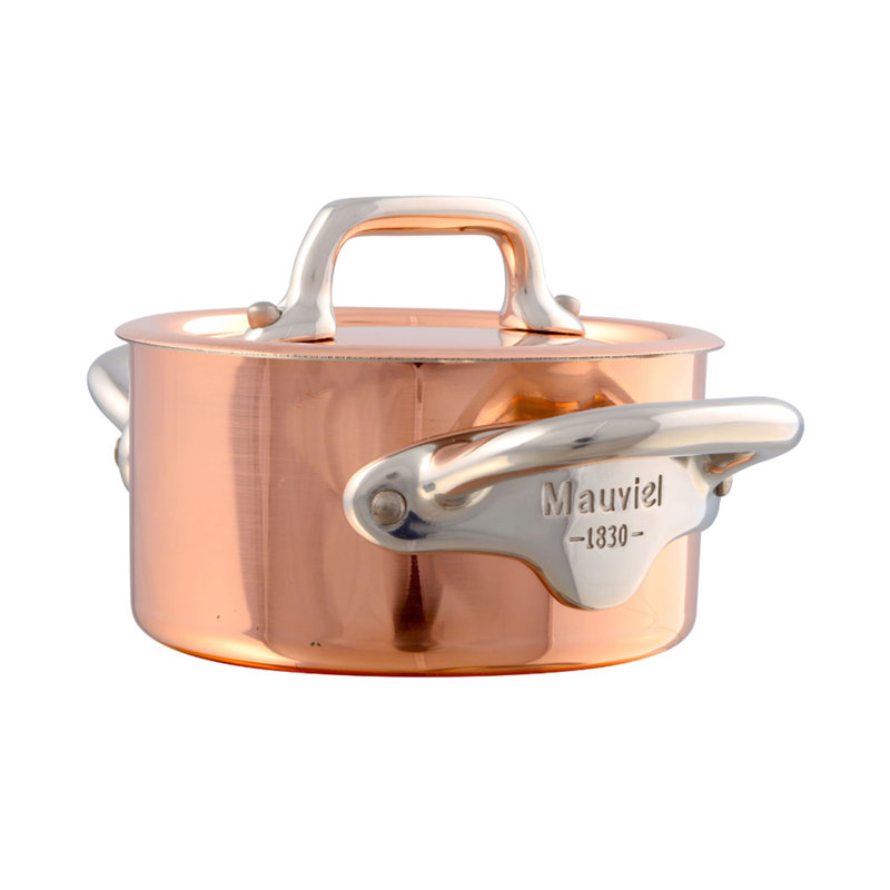 Mauviel M'minis Stewpan With Lid, Copper/Stainless Steel