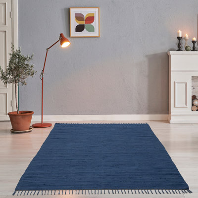 Coll Handwoven Cotton Blue Rug