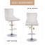 Adjustable Velvet Bar Stools with Nail head Trim for Kitchen Island and Bar-116726580