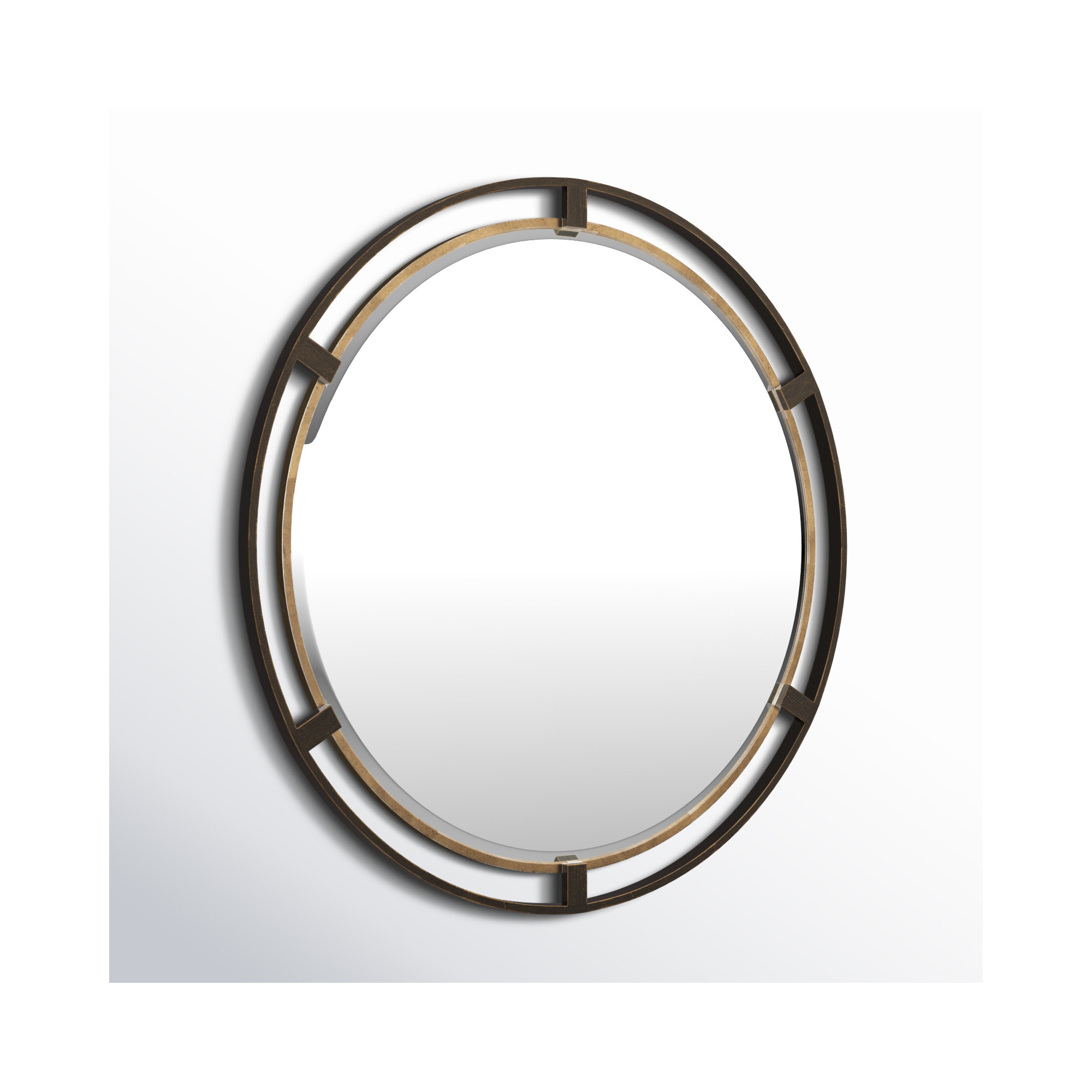 Cavil Metal Round Wall Mirror