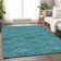 Premium Machine Washable Prisco Teal Rug